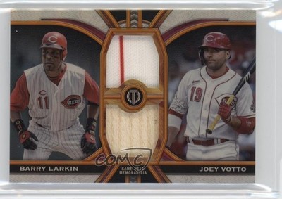 2023 Tribute Dual Relics 2 Player Orange 19/25 Joey Votto Barry Larkin HOF 05x8