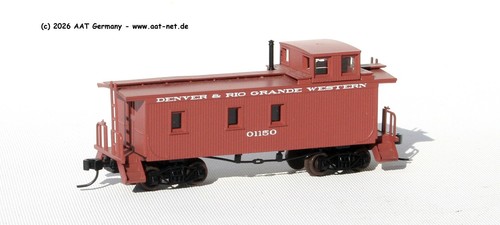 Athearn N 11503 - 36´ Wood Caboose Denver & Rio Grande #01150; aga NEW, ohne OVP | Condition: Gebraucht