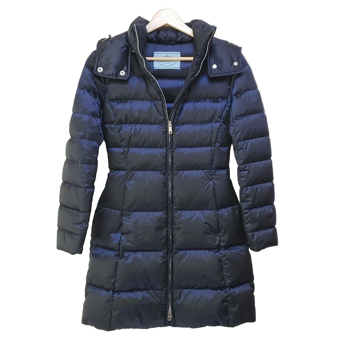 Autentico PRADA Piumino donna blu scuro