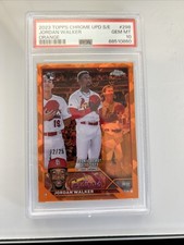 2023 Topps Chrome Update Sapphire Jordan Walker Rookie Orange /25, PSA 10 Pop5