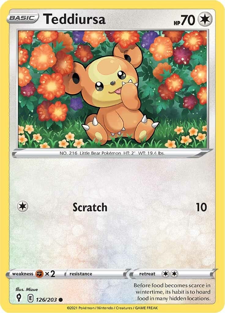 Teddiursa - [SWSH07 - 126/203] - Common - Pokemon - EN