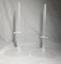 2 Set Doll Stand Display Holder for Fashion Dolls Transparent Model Rack Support