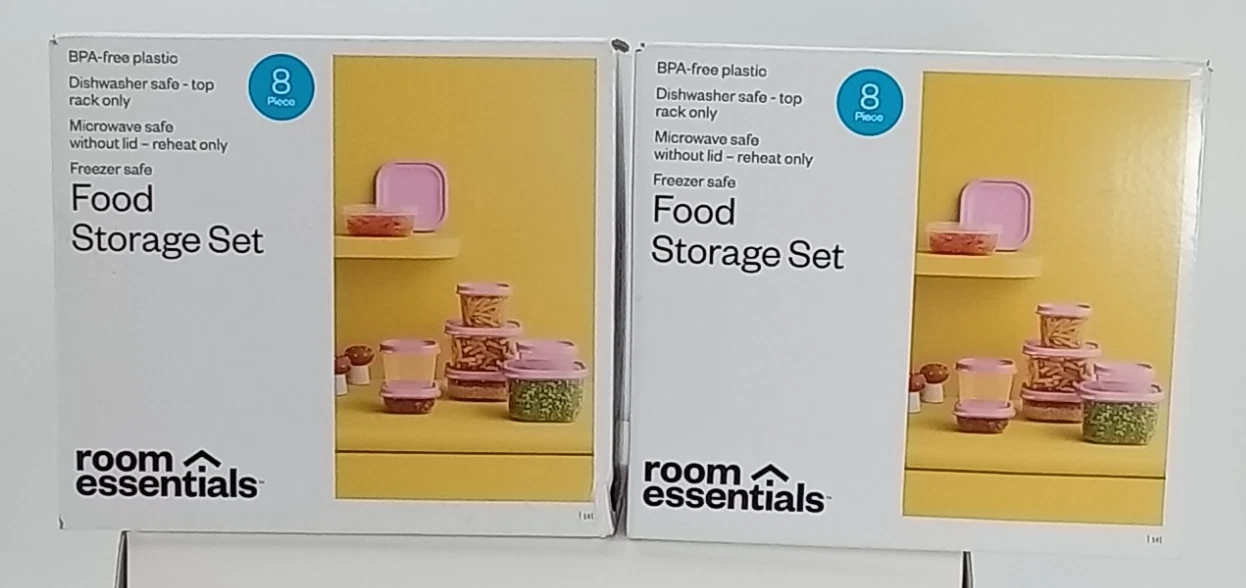 2 16pc (set of 8) Plastic Food Storage Container Set - Room Essentials™