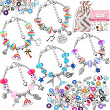 85 Pcs Charm Bracelet Making Kit, DIY Charm Bracelets Beads for Adults and Begin