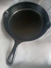 Griswold No.8 Cast Iron Skillet 704 E  Erie PA Small Logo DOUBLE SPOUT Sits Flat