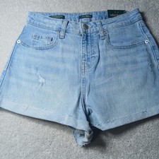 NWT High-Rise Curvy Rolled Cuff Jean Shorts Women Size 2 Pockets Wild Fable