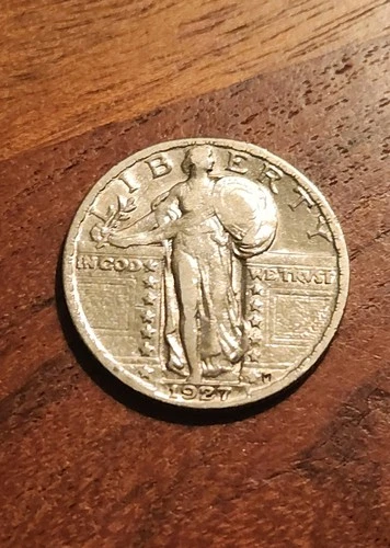 1927 Standing Liberty Quarter – XF/AU – Nice Luster, Nice Details - Perfect Rim