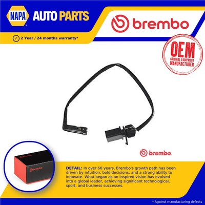Brake Pad Wear Indicator Sensor fits AUDI S5 8T3 4.2 Front 07 to 12 Brembo New
