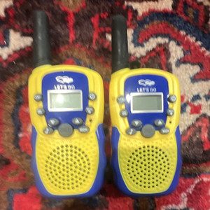 Let's Go Portable/Handheld Walkie Talkies Two-Way Radios Set of 2 Yellow/Blue