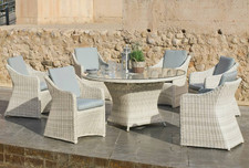 Conjunto mesa redonda 6 sillones con