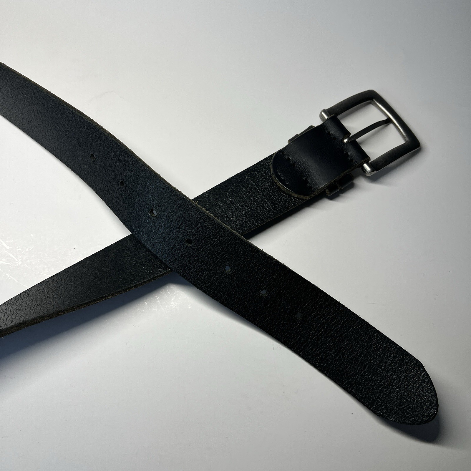 Columbia Men’s Black Leather Belt Size 36 Silver Square Buckle thumbnail 8