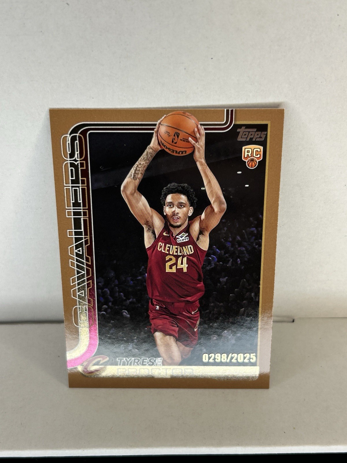 2025-26 Topps Gold #250 Tyrese Proctor RC Rookie /2025 CAVALIERS