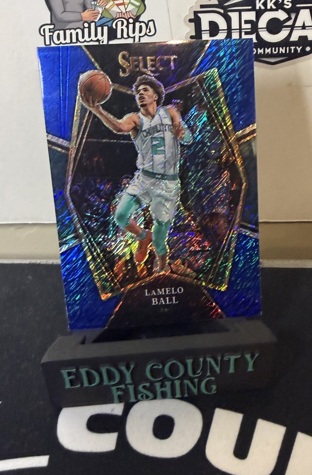 2021-22 Panini Select - Premier Level Blue Shimmer Prizm #185 LaMelo Ball