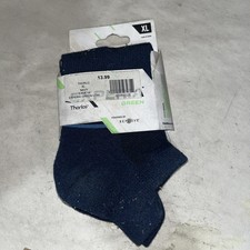 Size XL- Thorlos Experia Green Low Navy Socks 1 Pair