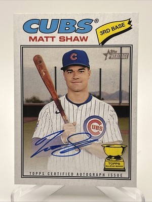 2025 Topps Heritage High Number - Real One Autographs Matt Shaw #ROA-MS (AU, RC)