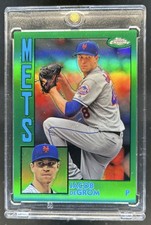 2019 Topps Chrome Jacob deGrom 1984 Baseball Green Refractor #/99 Mets