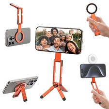 MA60 Phone Tripod for Magsafe, Aluminium Mini Phone Stand Orange