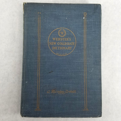 Vintage 1953 Webster's New Collegiate Second Edition Dictionary w/ Notched Tabs
