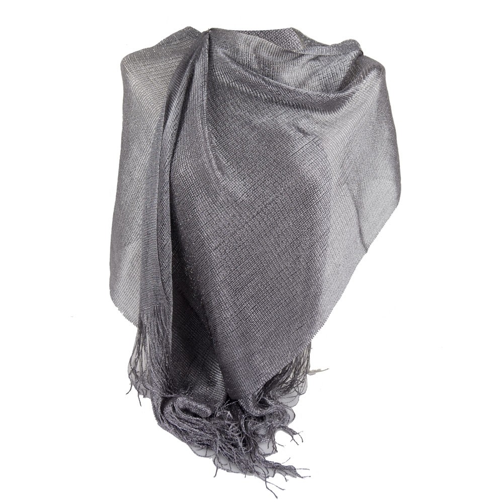 Elegante SCIARPA in Seta Rosso Accesso Scialle Foulard, Donna Coprispalle Stola Cerimonia