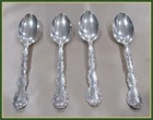 GORHAM STERLING SILVER STRASBOURG PATTERN DEMITASSE SPOONS - REALLY NICE
