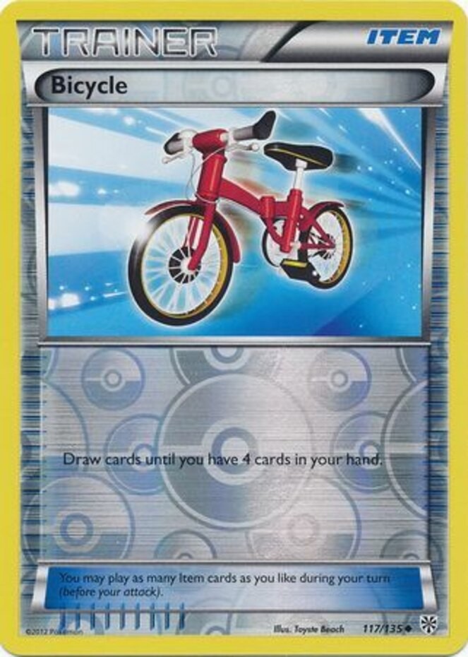 Lightly Played Bicycle - 117/135 - Uncommon - Reverse Holo Pokemon Plasma Storm