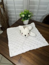 White Tiger Security Blanket Baby Lovey Minky Raised Dots 11.5  