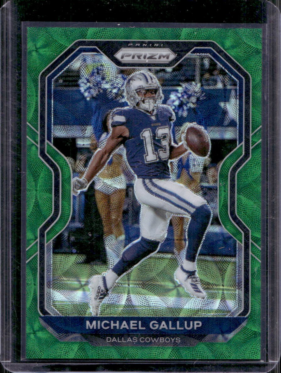 Michael Gallup 2020 Panini Prizm #148 Green Scope /75