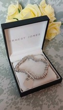 Ernest Jones Sterling Silver Sweetie Heart Toggle Bracelet