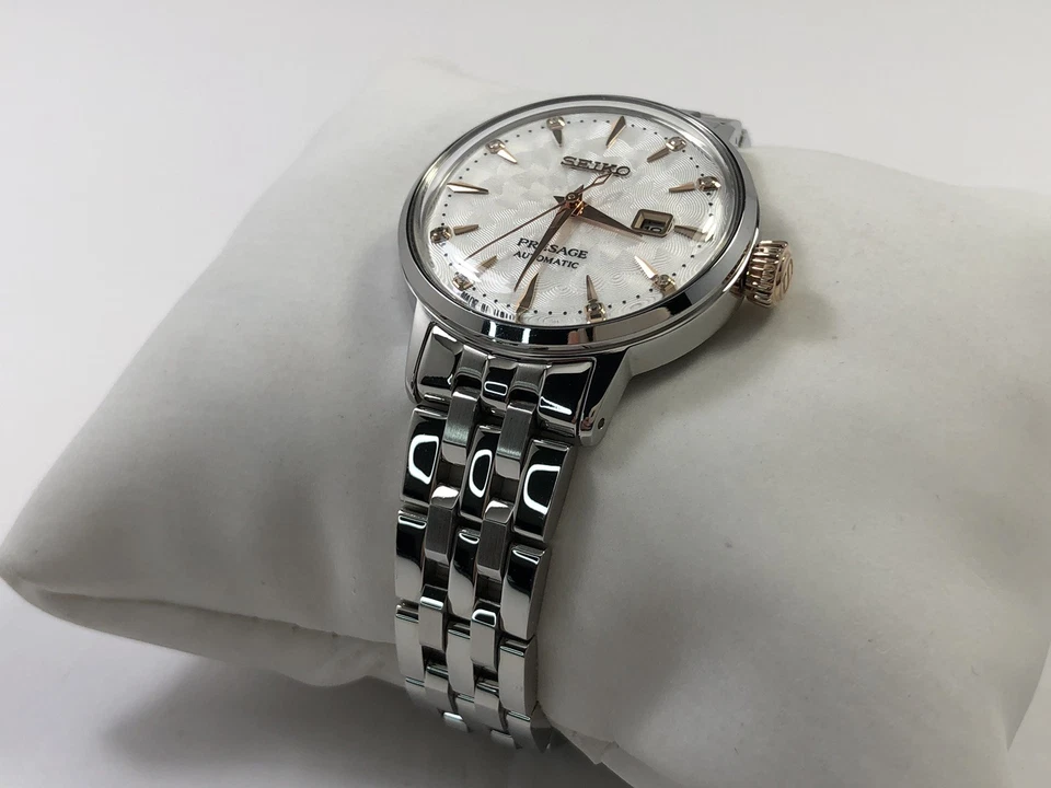 Reloj Seiko Presage Cocktail Time Diamante Automático Acero Damas SRE009 G2U Foto 4 de 4