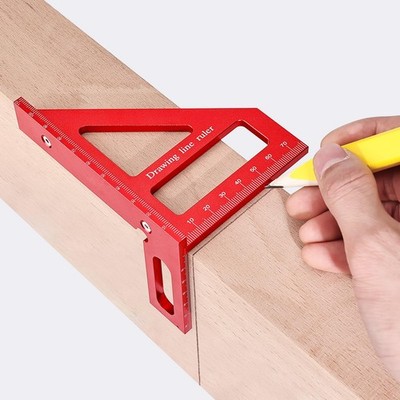 Mini 3D MultiAngle Measuring Ruler, Precision Metric 45/90 Degree Carpenter S...