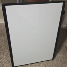 Glass Dry Erase Board White Surface Black Frame for Office, Classroom, Home Use