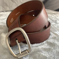 Fossil Leather Belt Men’s Medium Mahogany Brown 40” Classic EUC Style#BT3731200