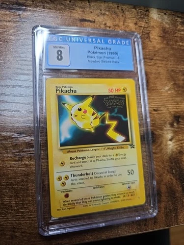 Pokemon Pikachu Black Star Promo 4 Mewtwo Strikes Back CGC 8