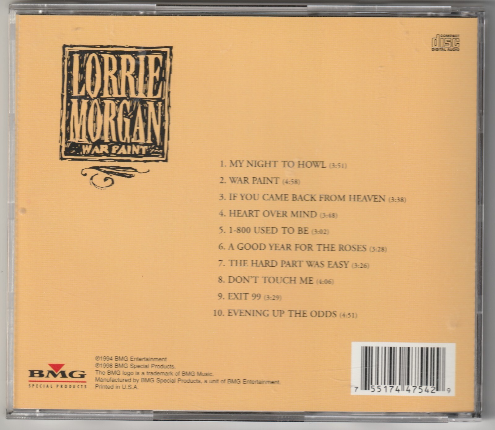 3 album CD collection country music Lorrie War Paint Greater