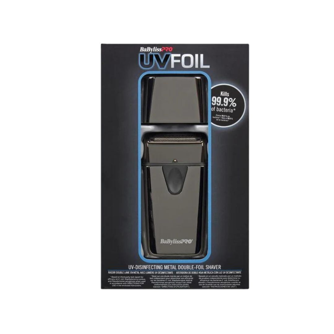 BaByliss Pro FXLFS2 UV Double Foil Disinfecting Shaver - Black for