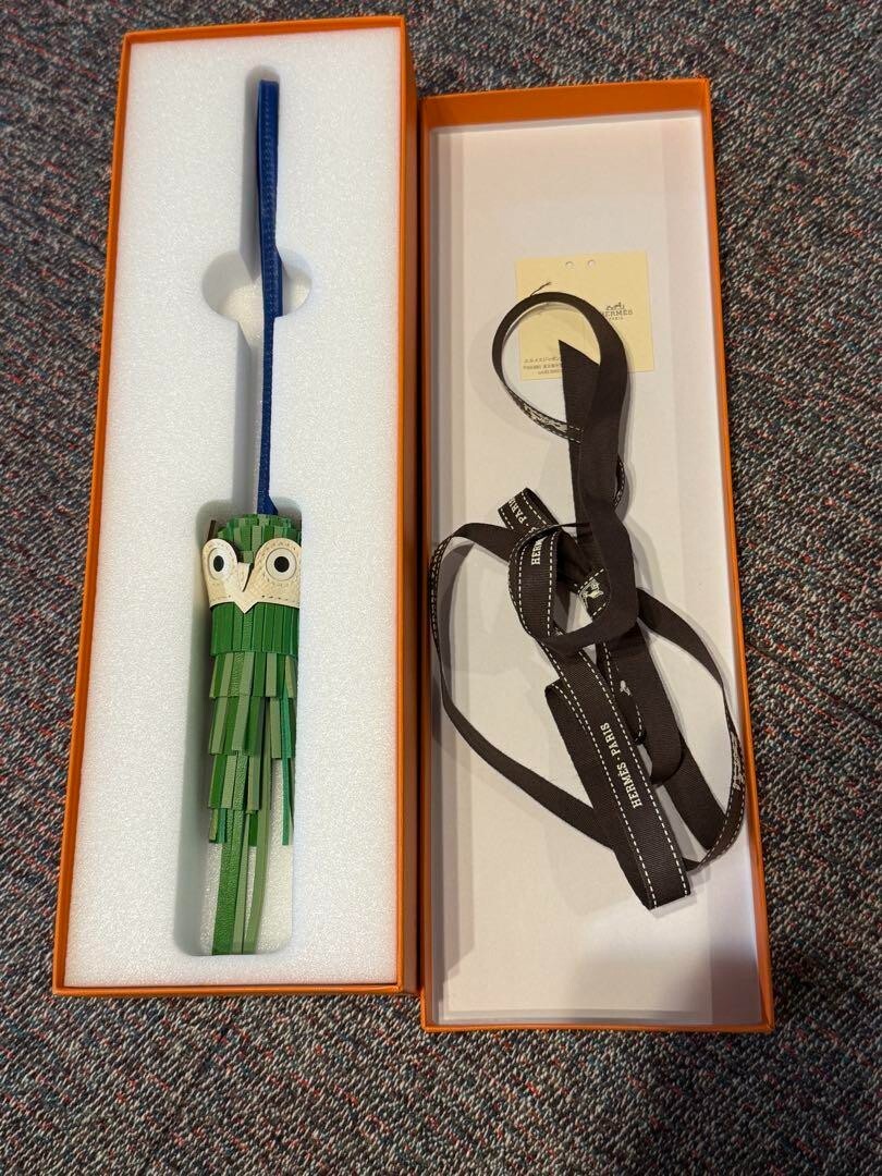 Hermes Bag Charm Chouette Owl Charm Green | eBay