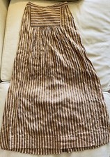 Vintage Handmade Prairie Skirt Striped Maxi Long Modest Victorian Small Academia