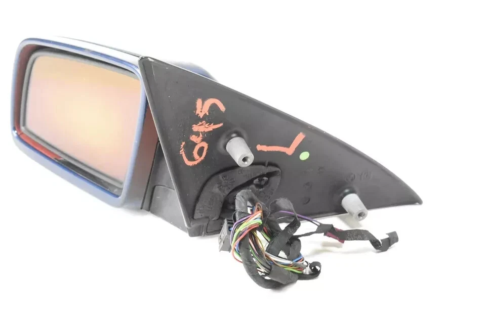 Espejo retrovisor izquierdo lado conductor azul OEM BMW E64 E63 645Ci 650i Foto 4 de 4