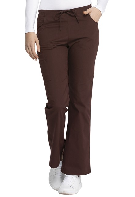 Mid Rise Drawstring Cargo Pant Espresso 