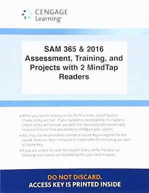 LMS Integrated SAM 365 & 2016 Assessments, - Printed Access Code, by SAM - New a