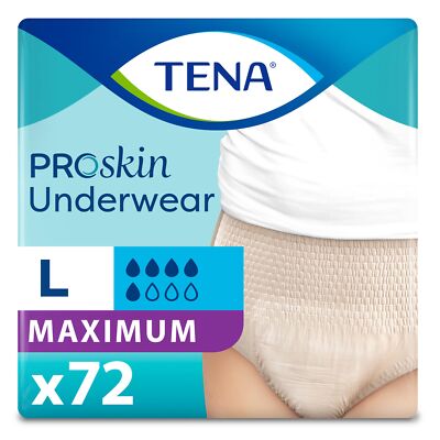 Tena ProSkin Large Female Incontinence Underwear Beige Maximum Absorbency
