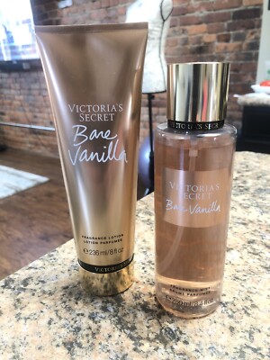 Victoria's secret Bare Vanilla lotion and body spray. Full set