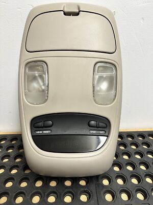 02-05 Dodge Ram Overhead Console Compass Temp EVIC Display Map Lights Tan OEM