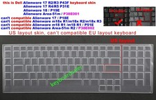 US Keyboard Cover Skin For Dell Alienware 17 R2 R3 R4 R5,Area-51m,Alienware 18