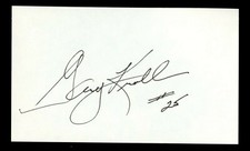Gary Kroll signed autograph auto 3x5 index card Baseball Player 9594