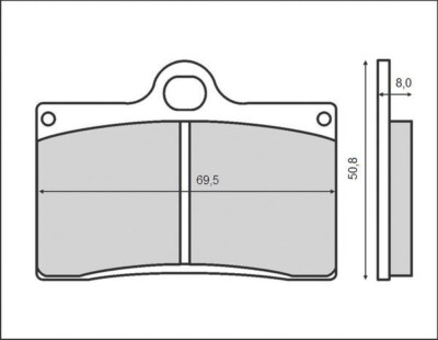 KH95 BREMBO BREMSBELÄGE, VORNE (FT 3030)