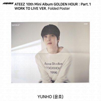 ATEEZ Golden Hour Part.1 Work To Live Ver Folded Poster Tabloid