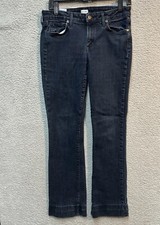 Cache Blue Jeans Women  s Size 8 Straight Leg Low Rise Dark Wash