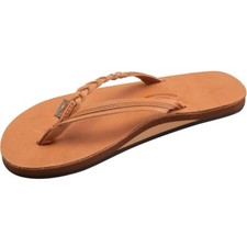 Rainbow Sandals Braided Leather Flip Flops Thong Sandals