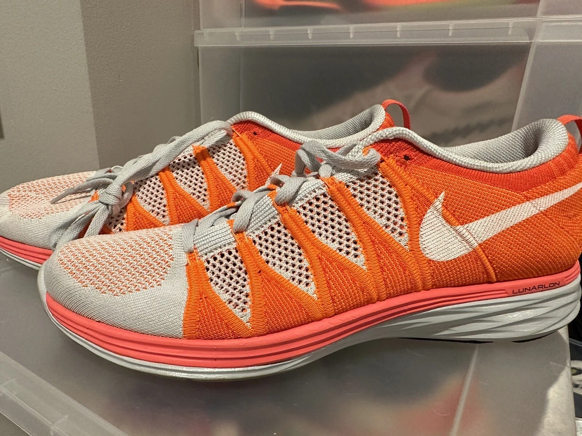 Nike flyknit lunar best sale 4 homme orange